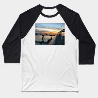 Edmonds Washington Pier at Sunset Baseball T-Shirt